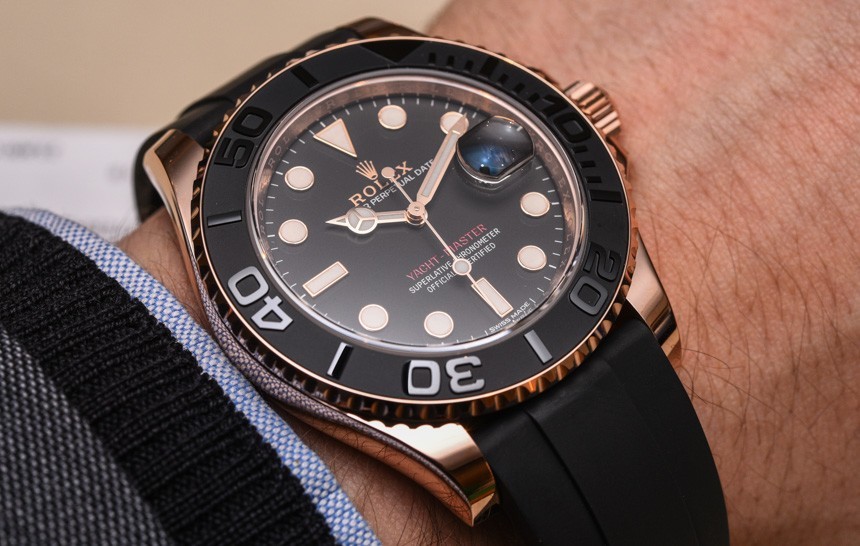 Rolex Yacht-Master 116655 Replica Watch In Everose Gold With Black ...